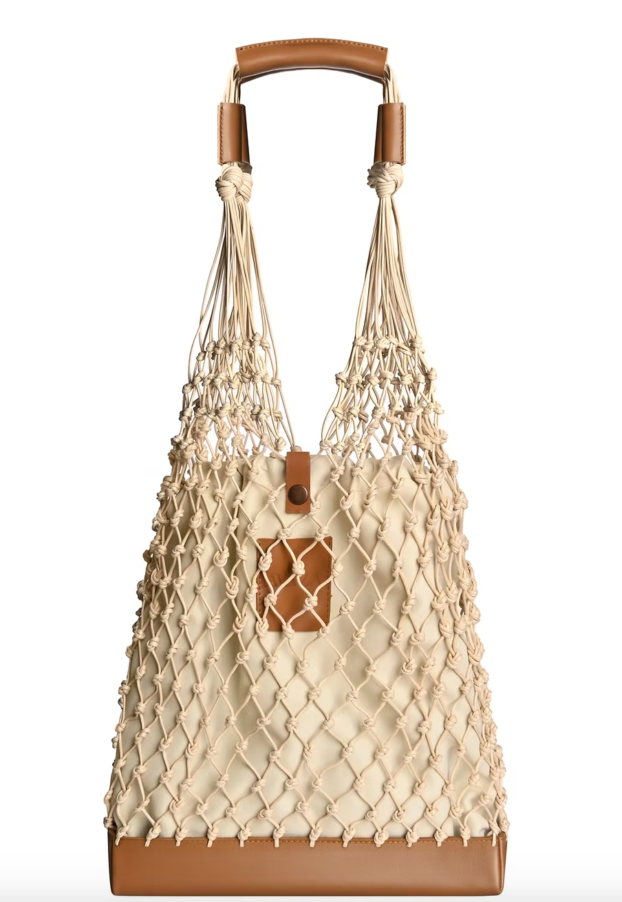 Foldable Bag with Leather