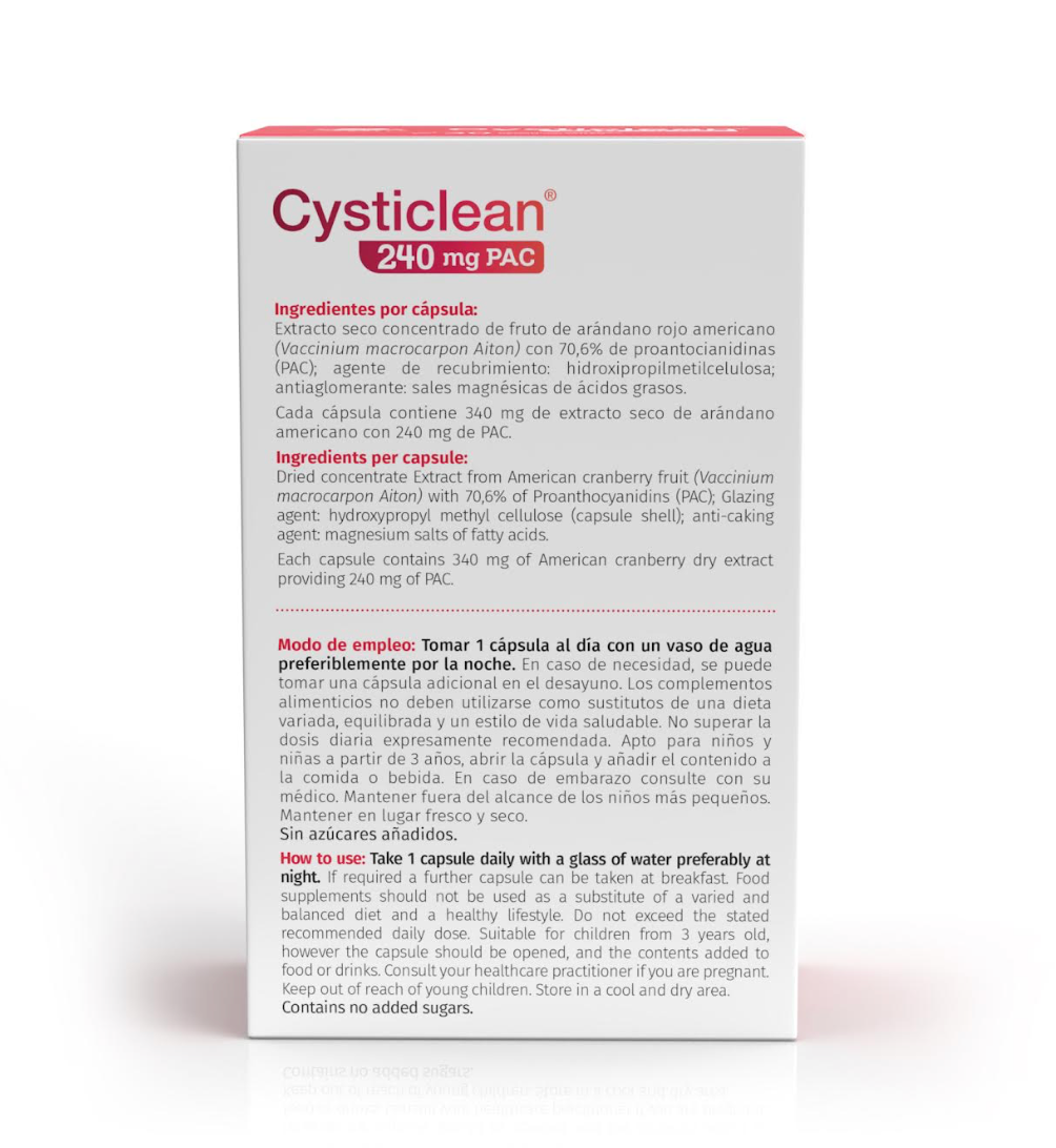 Cysticlean® 240mg PAC 30 Capsules