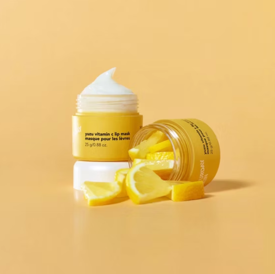 saturday skin yuzu vitamin c lip mask It works overnight to soothe skin Yuzu Vitamin C Sleep Mask